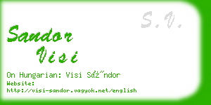 sandor visi business card